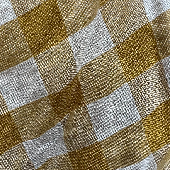 NWT MAX STUDIO Yellow Gingham Short Sleeve Pullover Top size Med - Picture 8 of 14